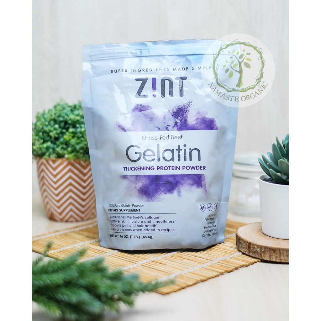 ZINT - GRASS FED BEEF GELATIN THICKENING PROTEIN POWDER 454GR