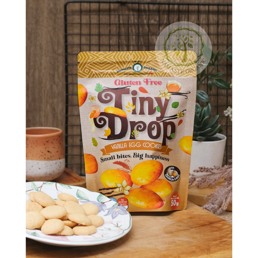 GLUTEN FREE TINY DROP - VANILLA EGG COOKIES 50GR