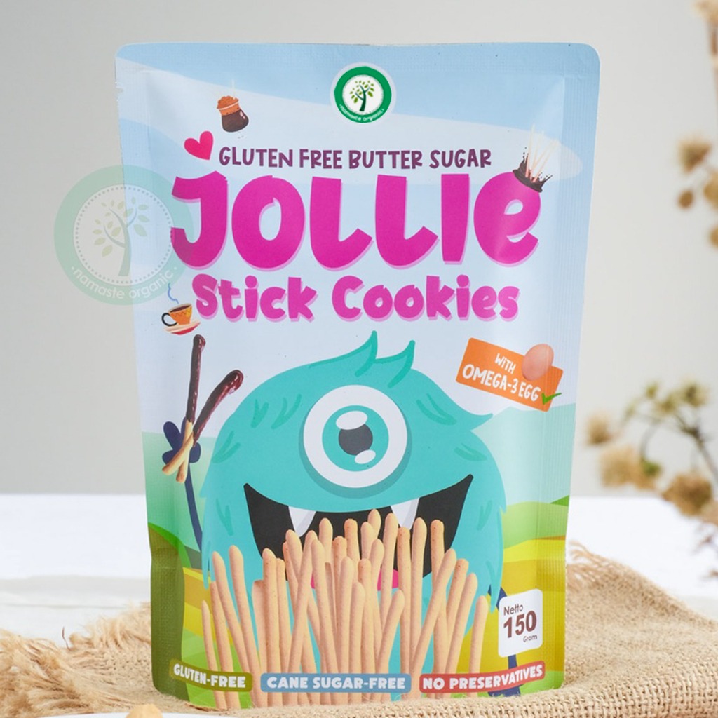 JOLLIE - STICK COOKIES GLUTEN FREE BUTTER SUGAR 150GR