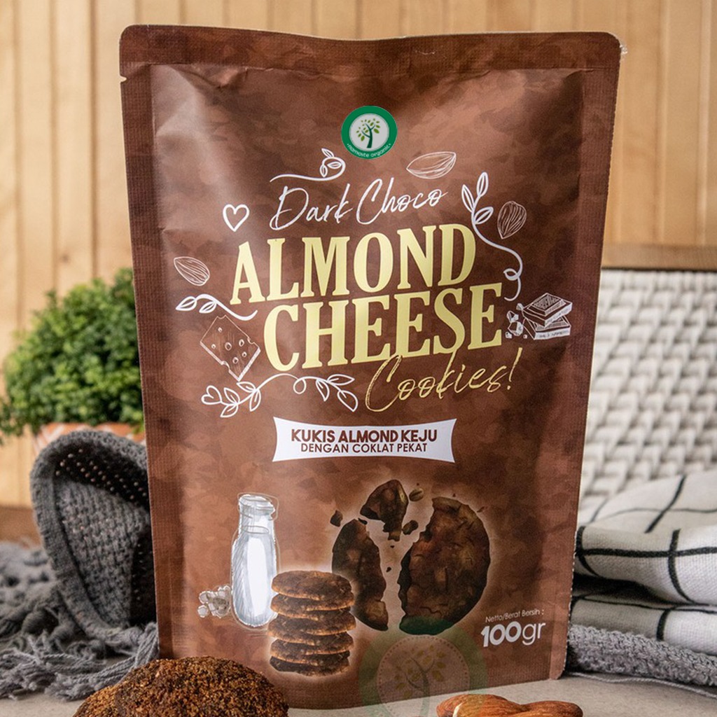 DARK CHOCO ALMOND CHEESE COOKIES 100GR