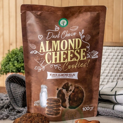 DARK CHOCO ALMOND CHEESE COOKIES 100GR