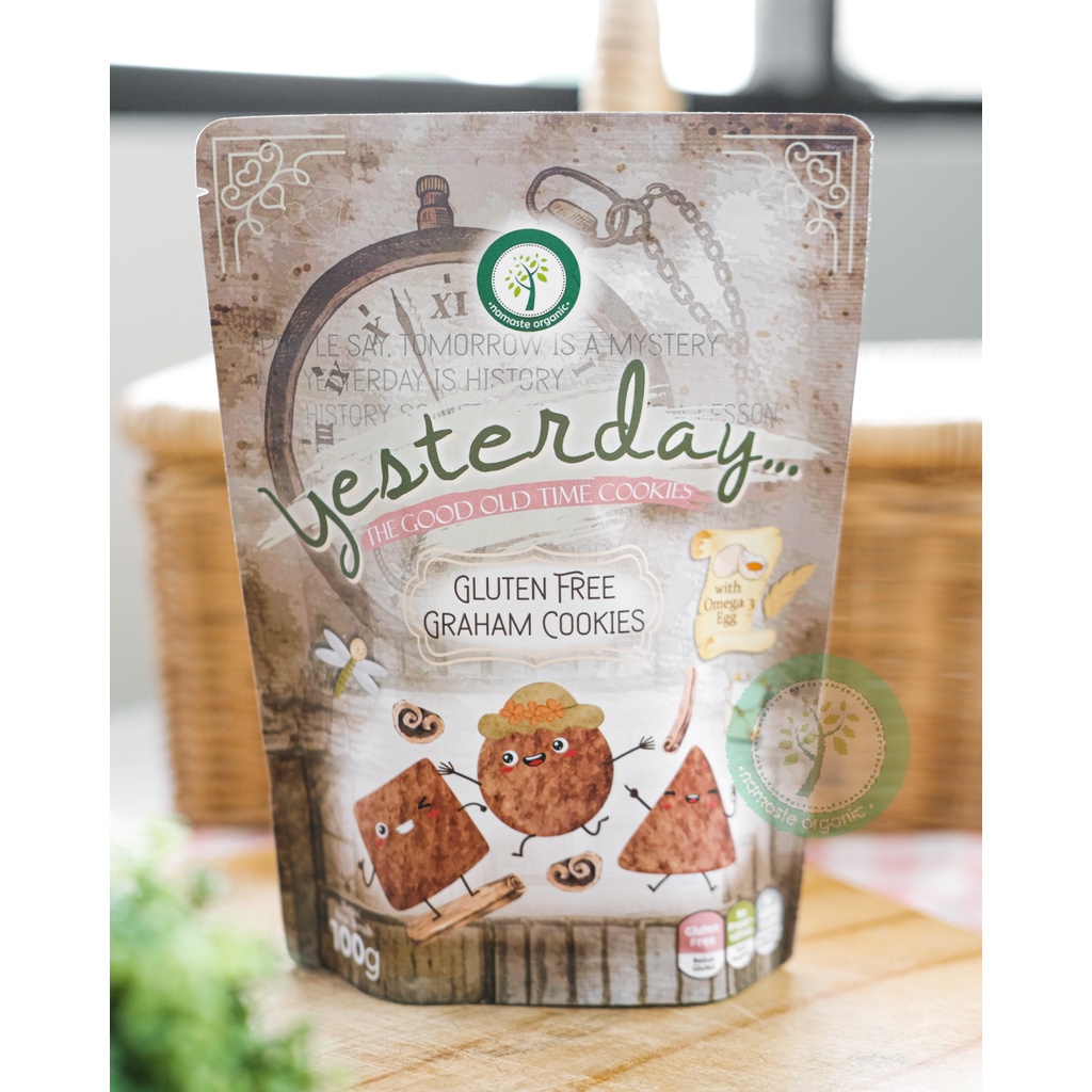 YESTERDAY - GLUTEN FREE GRAHAM COOKIES 100GR