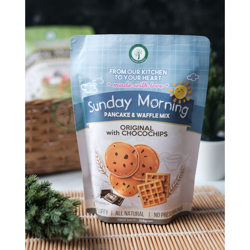 SUNDAY MORNING PANCAKE AND WAFFLE MIX - ORIGINAL WITH CHOCOCHIPS 268GR