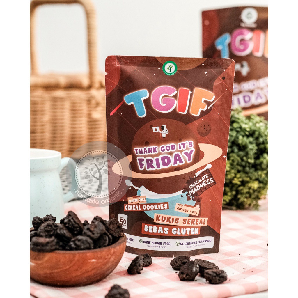 TGIF CEREAL COOKIES GLUTEN FREE - CHOCOLATE MADNESS 50GR