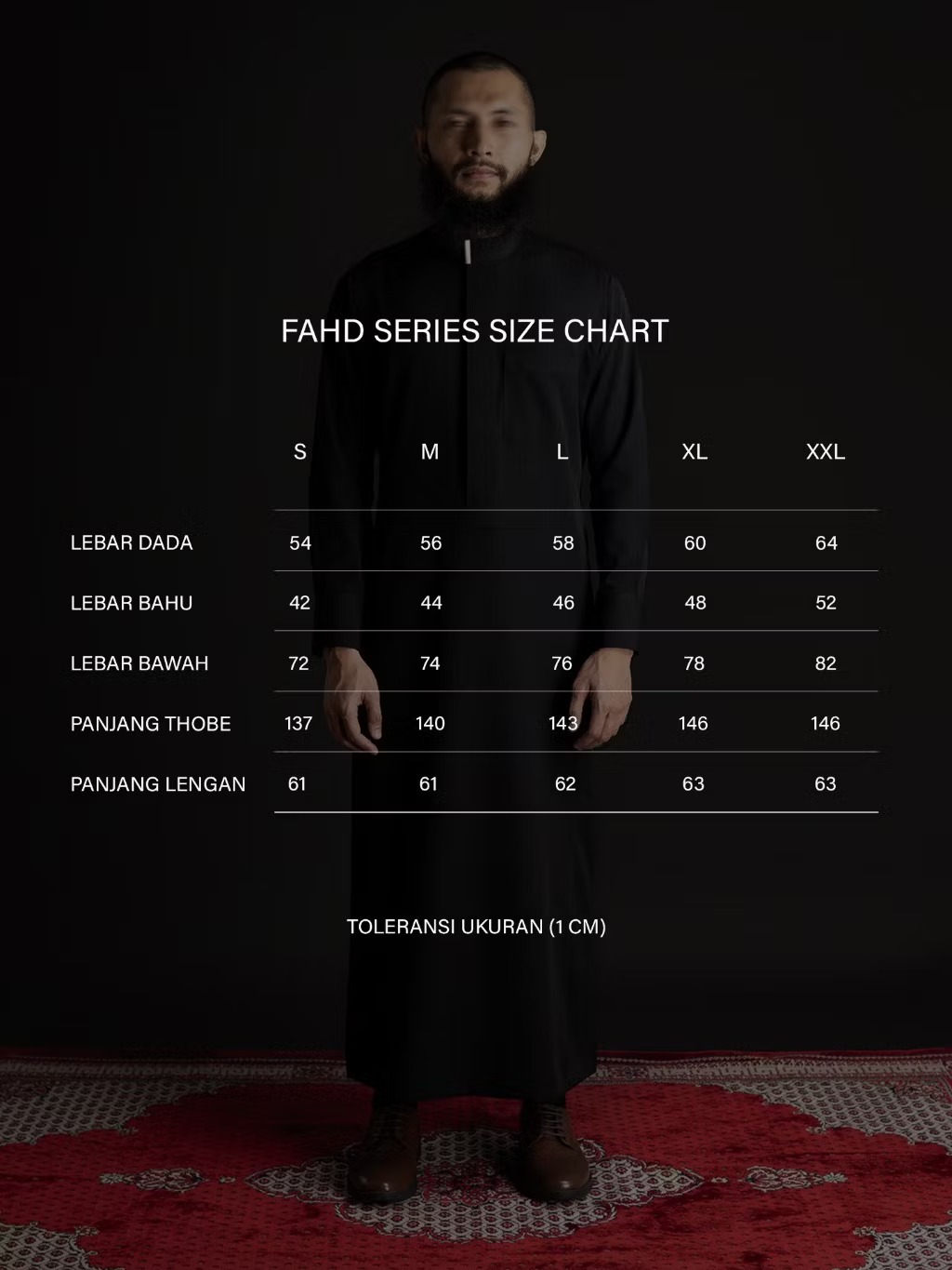 Local Project | Fahd Series — Thobe Pria Slim Fit Premium Semi Wool Tekstur Garis Vertikal
