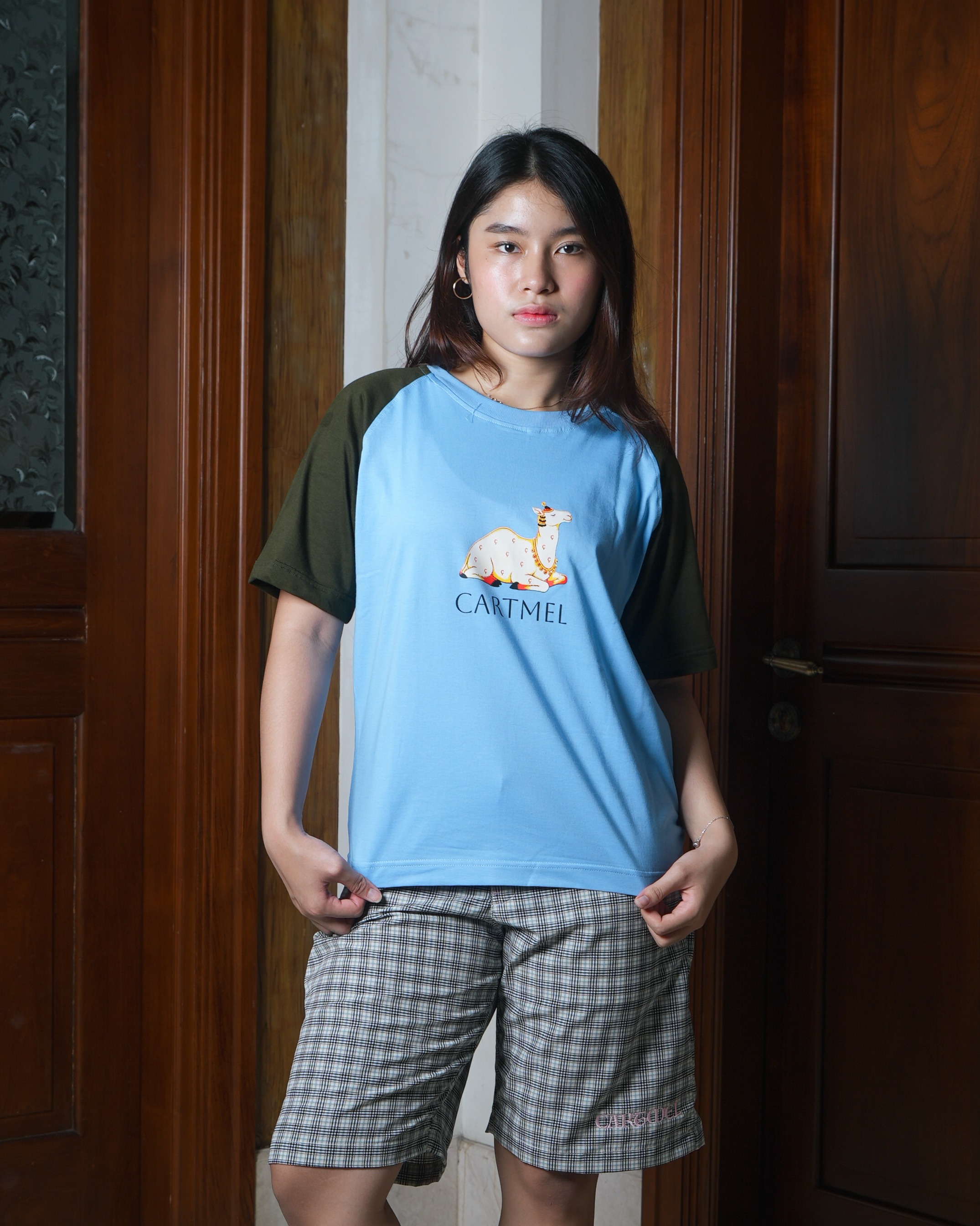 Lazy Cami Tee Raglan Blue