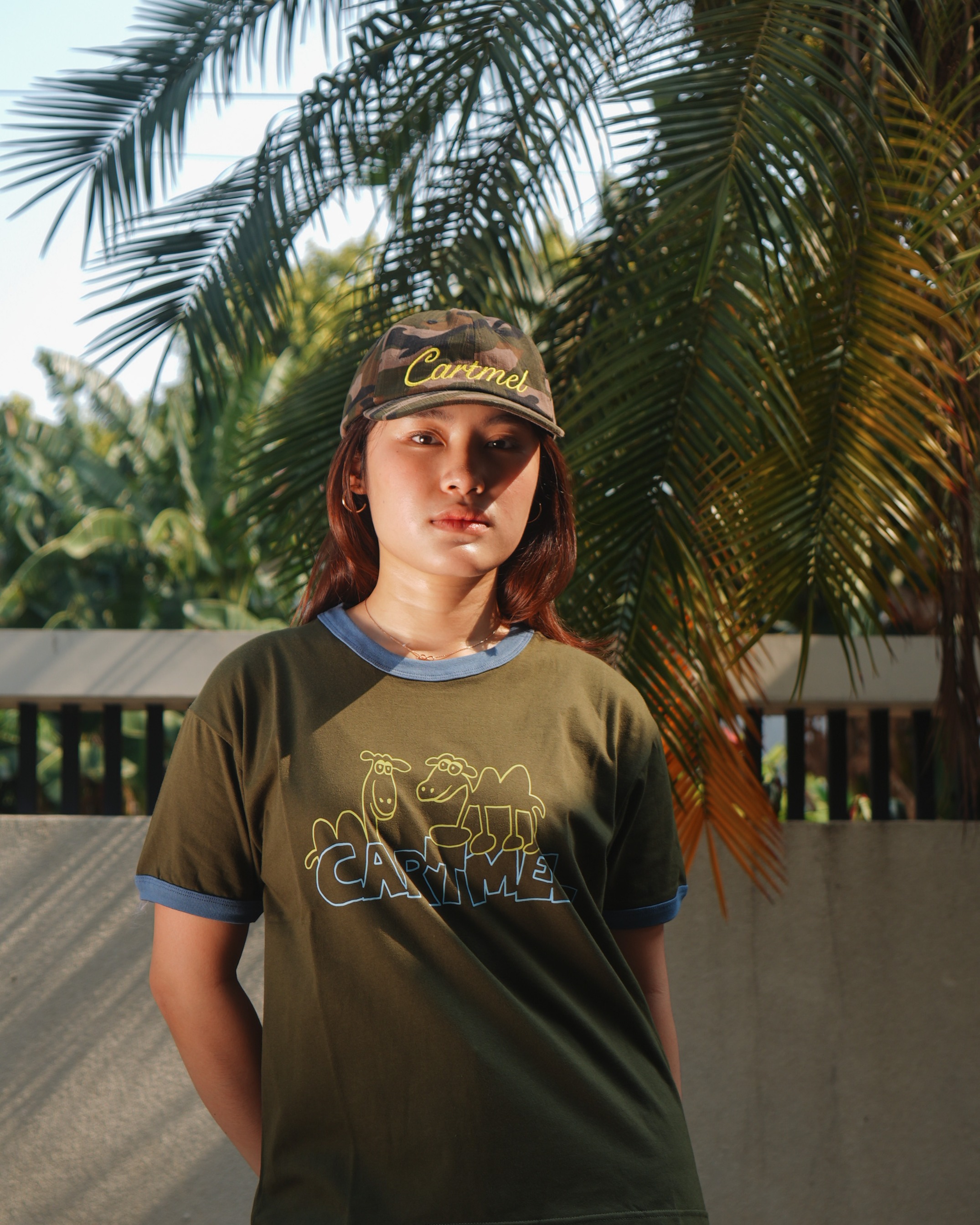 Lazy Cami Tee Army