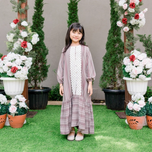 Image of Aruna Dress Anak - Burgundy