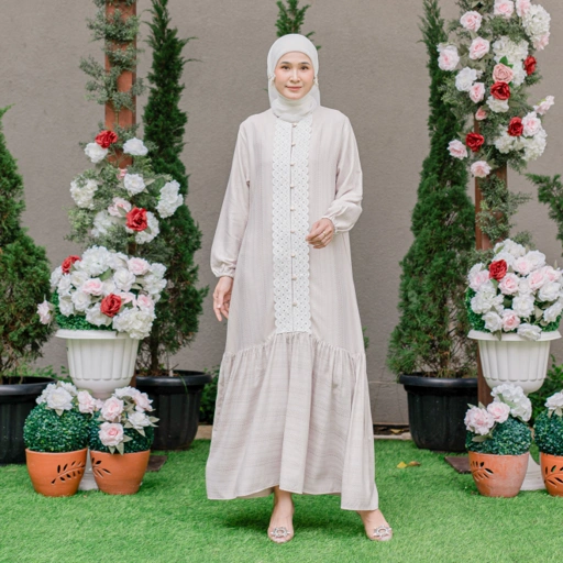 Image of Aruna Dress Dewasa - Beige