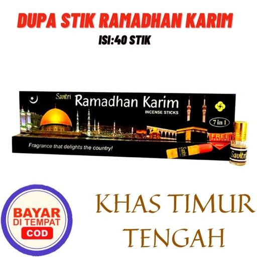 Image of Stik Dupa Ramadhan Karim 40 Stik Bau Harum Khas Arab Savitri Sugandala (FREE PARFUM)