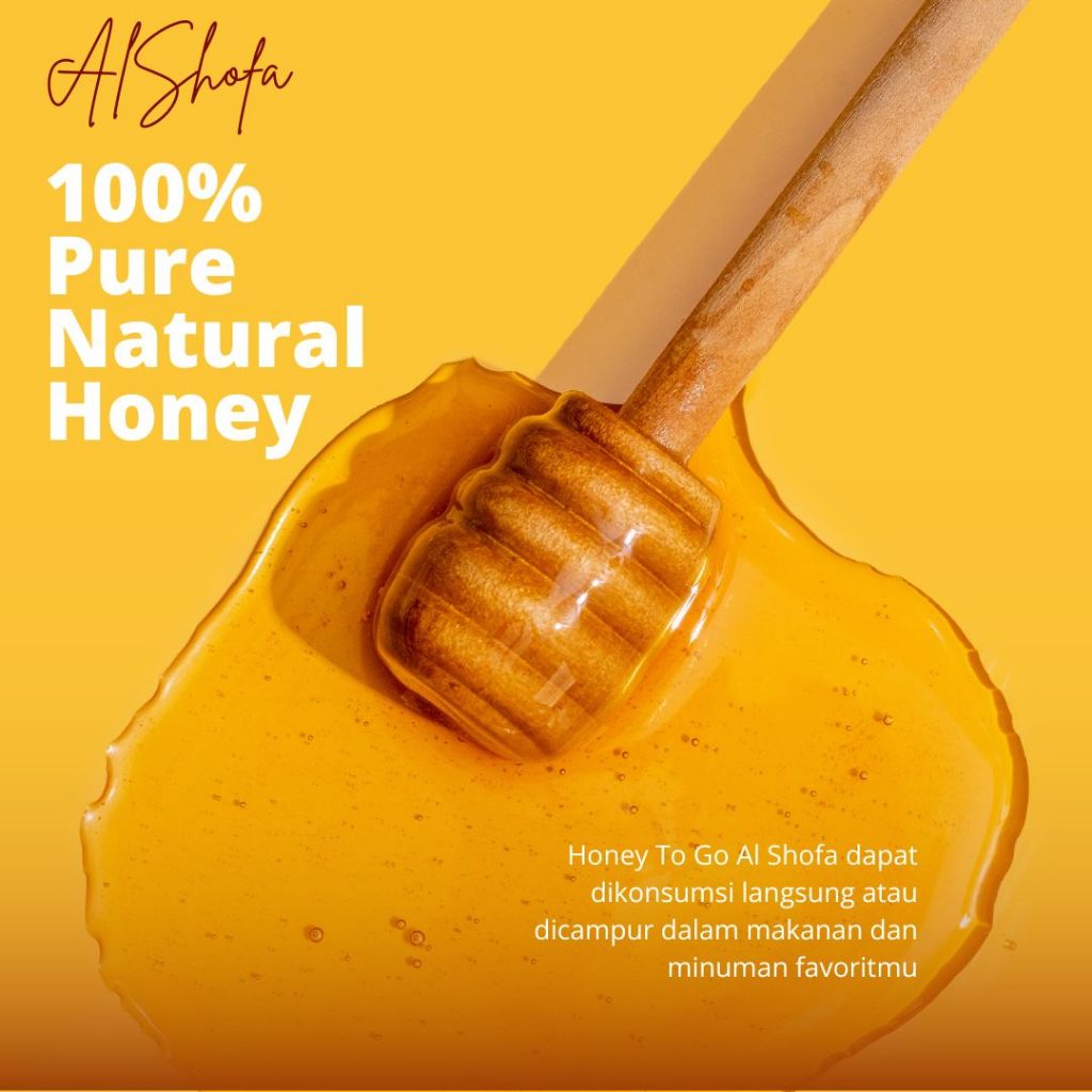 Al Shofa Honey To Go 150g – Madu Hutan Alami 100% Madu Murni | Madu Asli Kemasan Praktis
