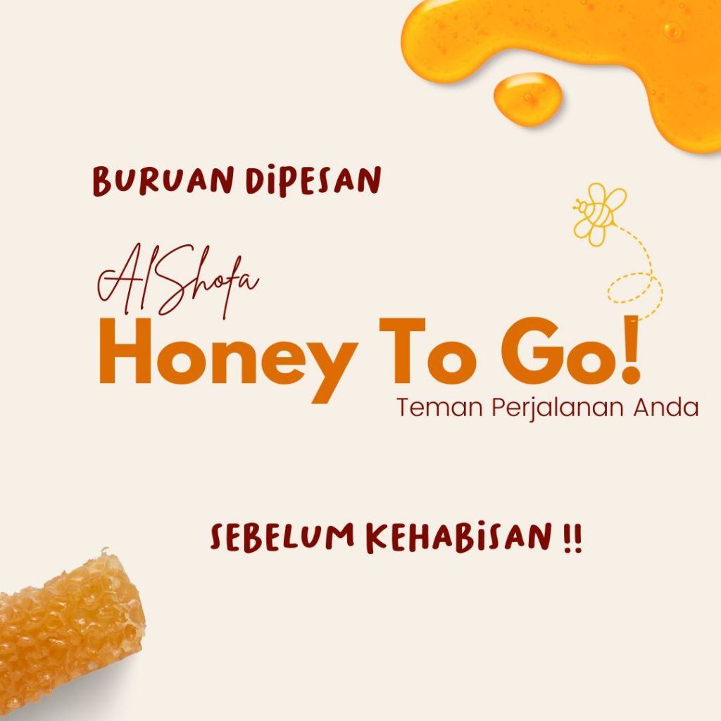 Al Shofa Honey To Go 150g – Madu Hutan Alami 100% Madu Murni | Madu Asli Kemasan Praktis