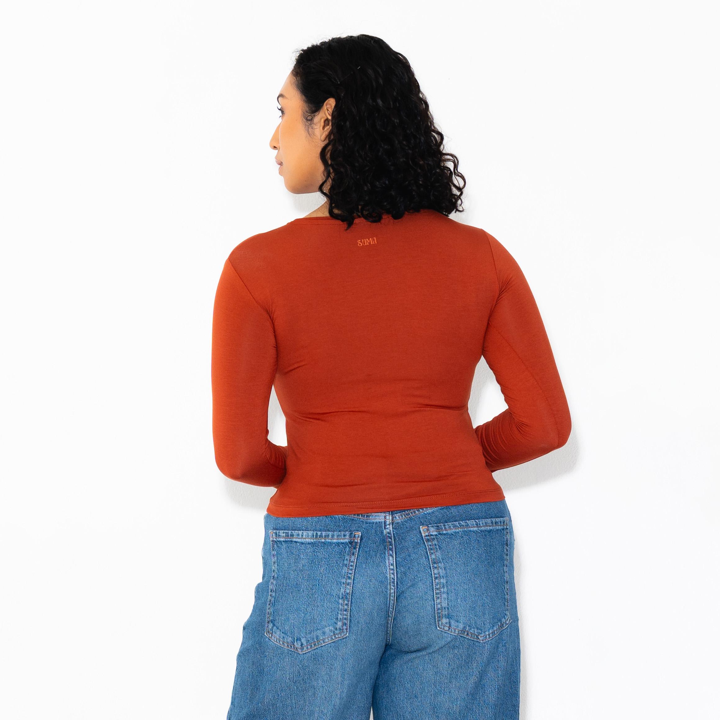 SUMA Nova Longsleeve Fitted T-Shirt - Atasan Kaos Lengan Panjang Wanita