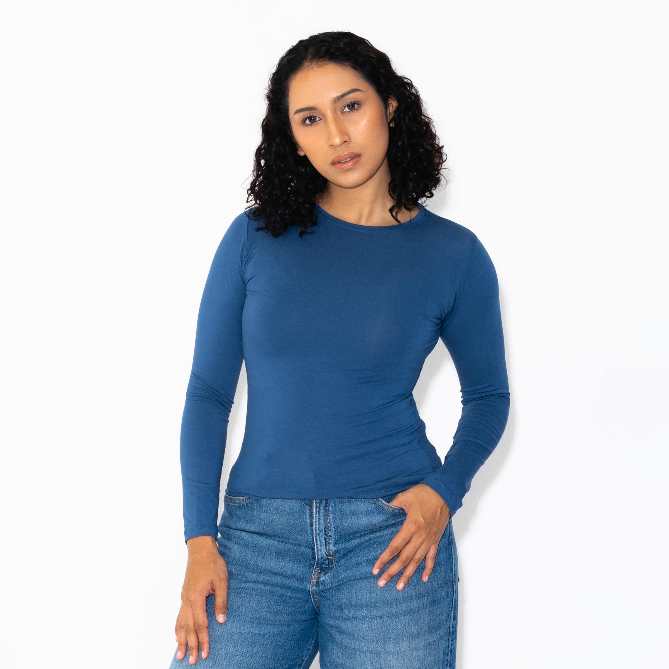 SUMA Nova Longsleeve Fitted T-Shirt - Atasan Kaos Lengan Panjang Wanita