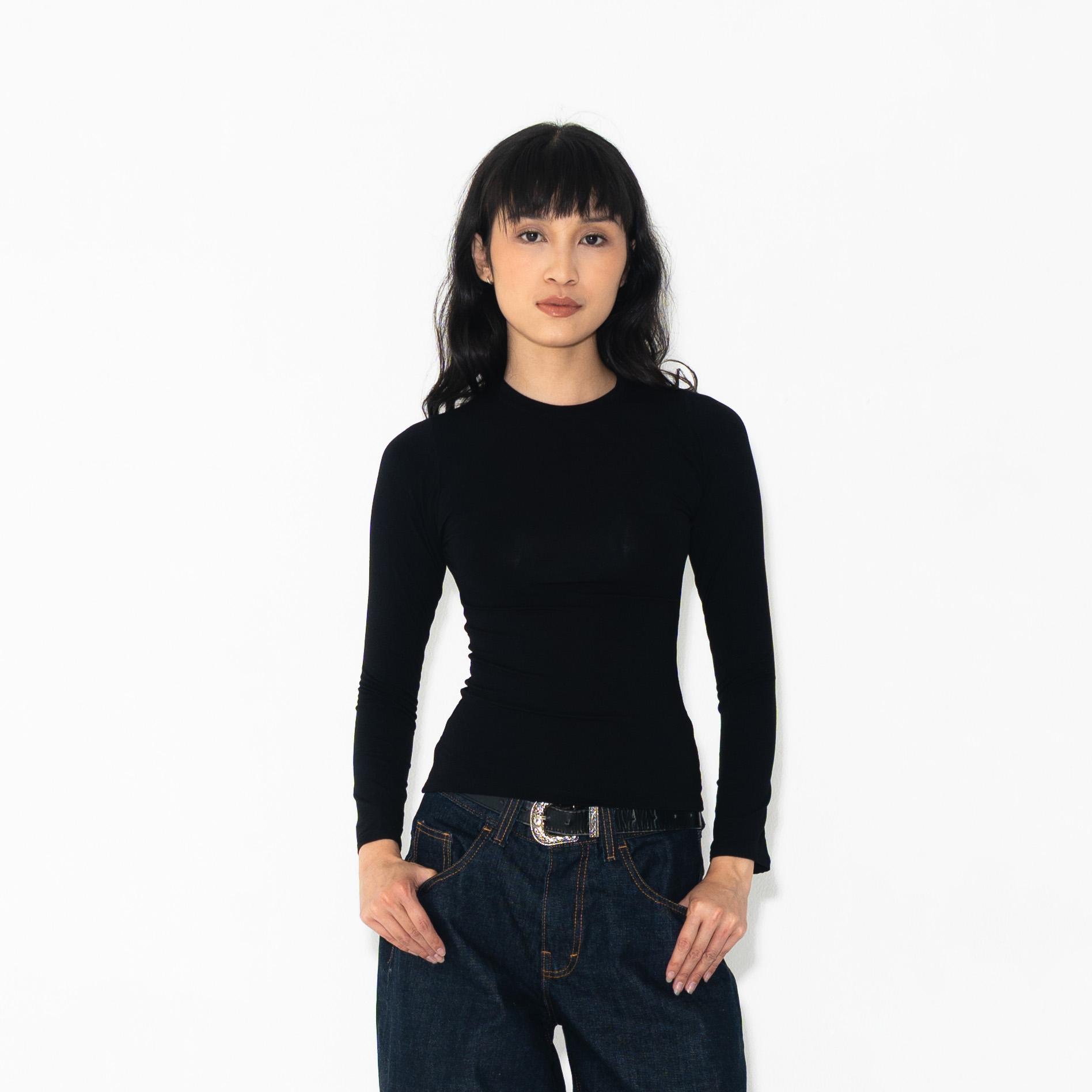 SUMA Nova Longsleeve Fitted T-Shirt - Atasan Kaos Lengan Panjang Wanita