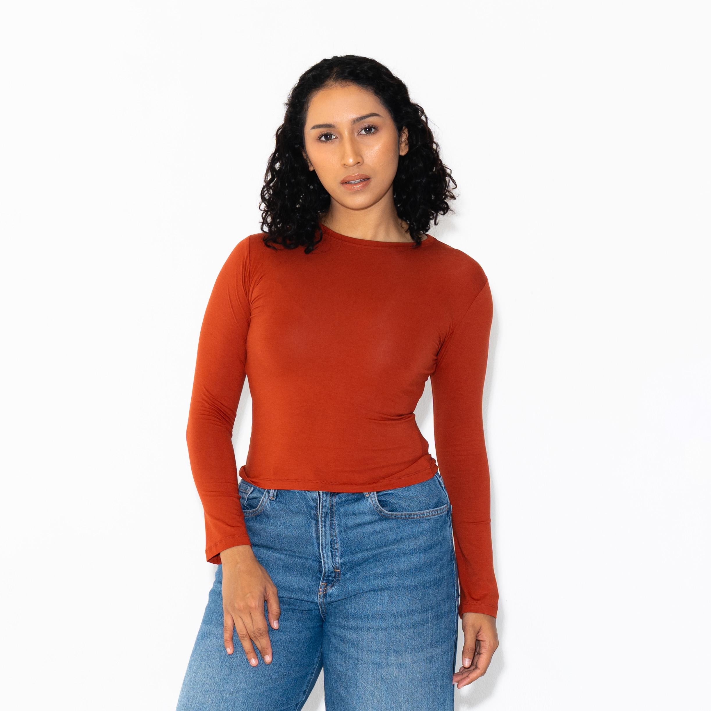 SUMA Nova Longsleeve Fitted T-Shirt - Atasan Kaos Lengan Panjang Wanita