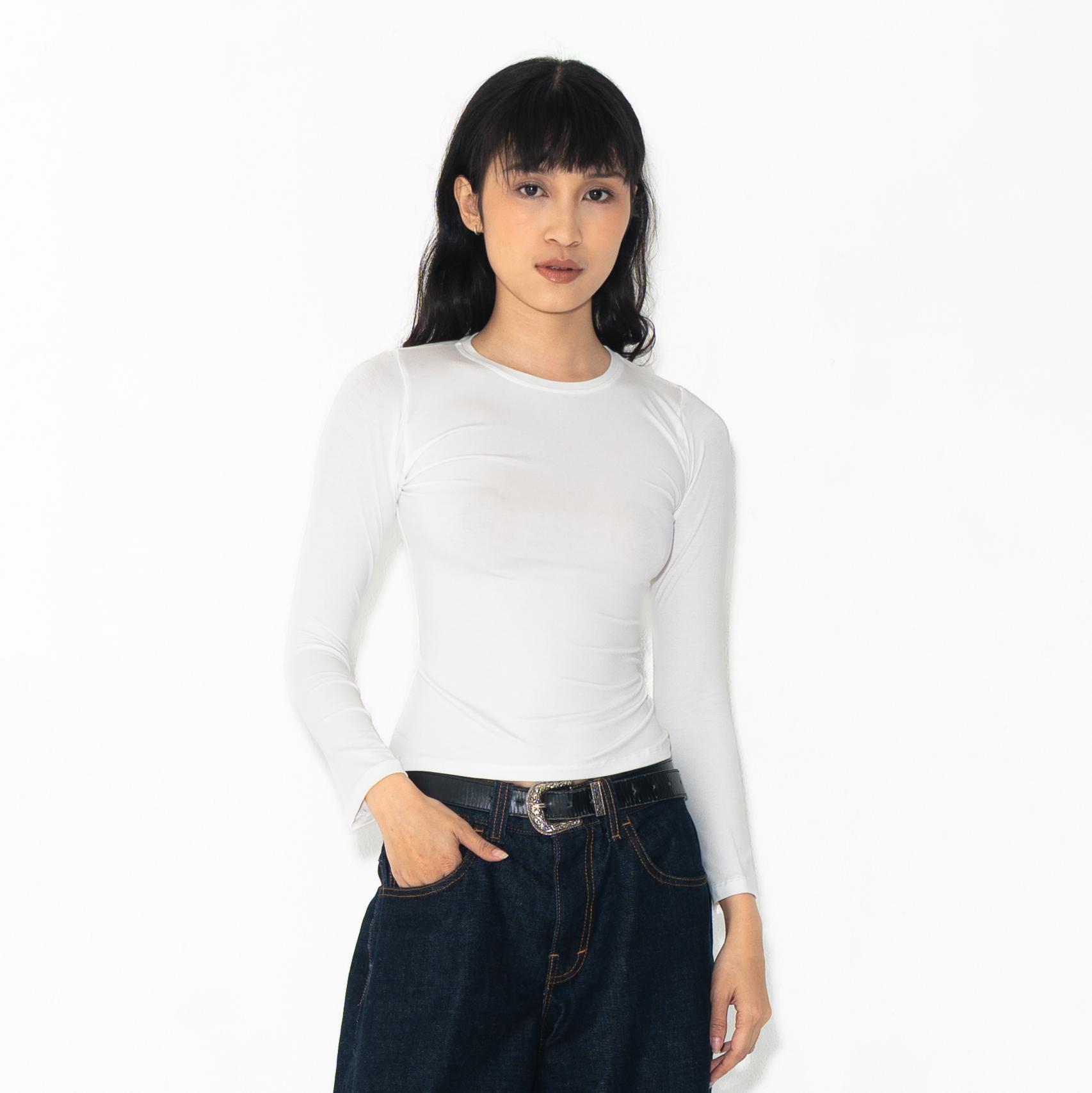 SUMA Nova Longsleeve Fitted T-Shirt - Atasan Kaos Lengan Panjang Wanita