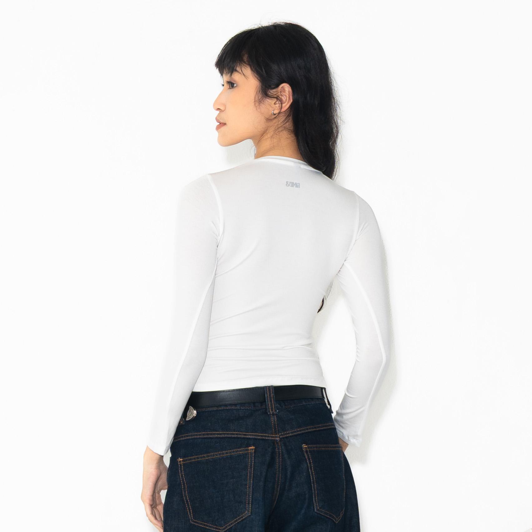 SUMA Nova Longsleeve Fitted T-Shirt - Atasan Kaos Lengan Panjang Wanita