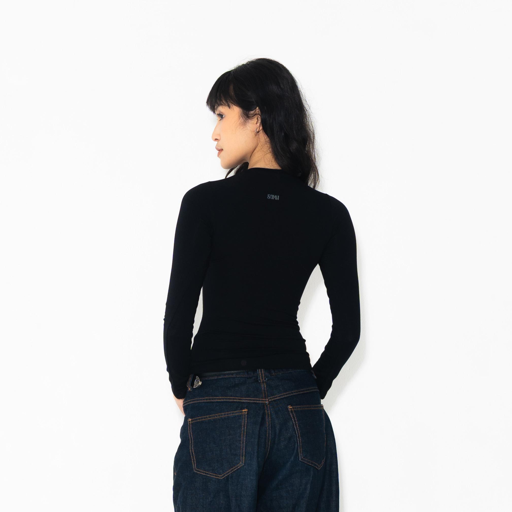 SUMA Nova Longsleeve Fitted T-Shirt - Atasan Kaos Lengan Panjang Wanita