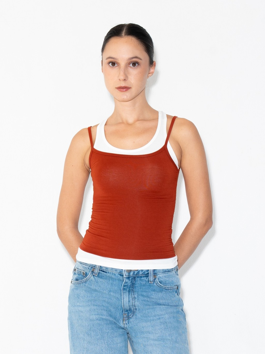 SUMA Twinhue Tanktop Layered Fitted - Atasan Kaos Tanpa Lengan Wanita
