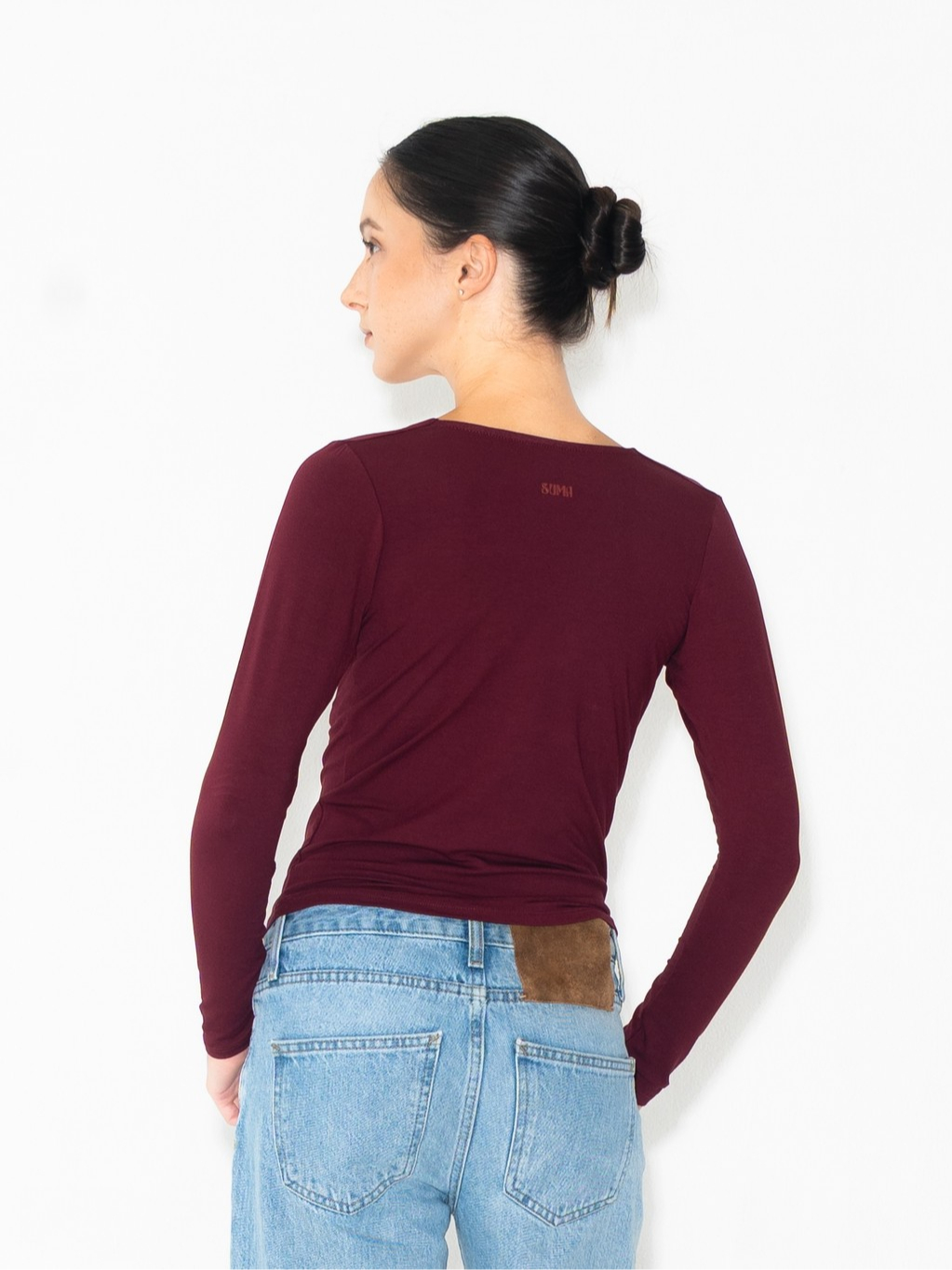 SUMA Flow Cowlneck Fitted T-Shirt Longsleeve - Atasan Kaos Lengan Panjang Wanita