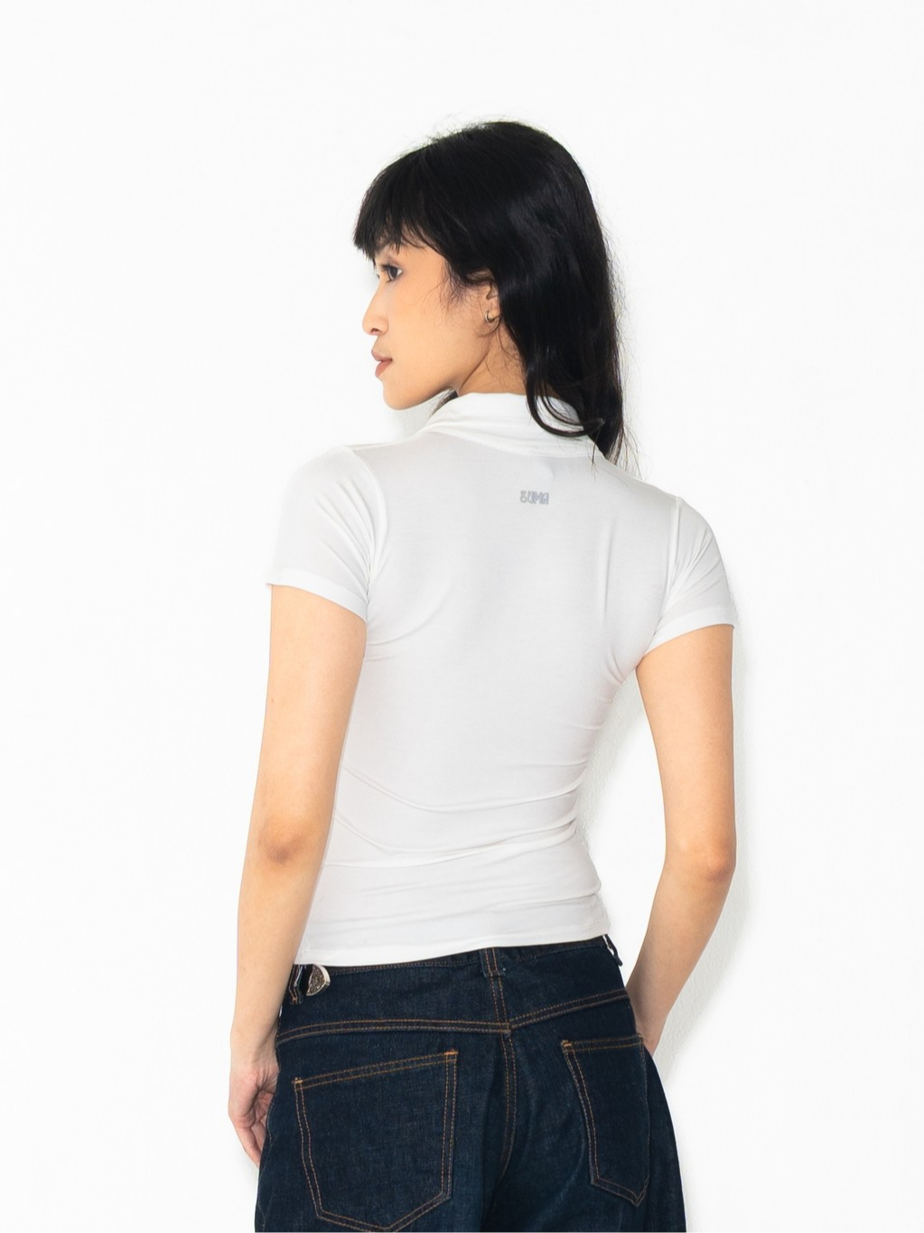 SUMA Solene Polo Fitted T-Shirt - Atasan Kerah Lengan Pendek Wanita