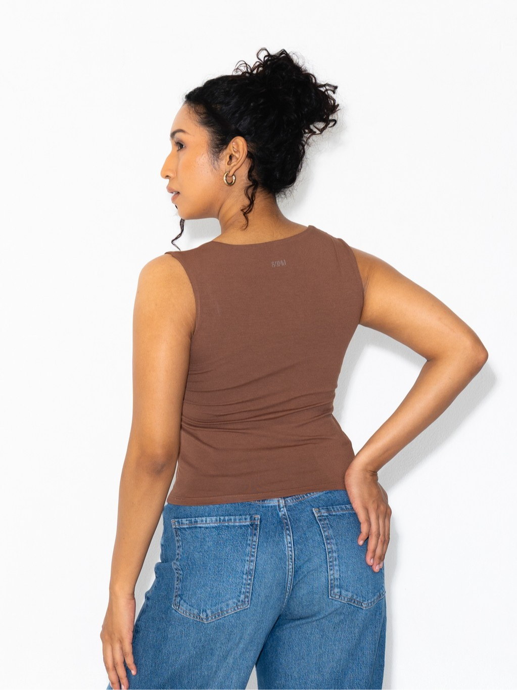 SUMA Halo Wide Neck Top Fitted - Atasan Tanktop Wanita