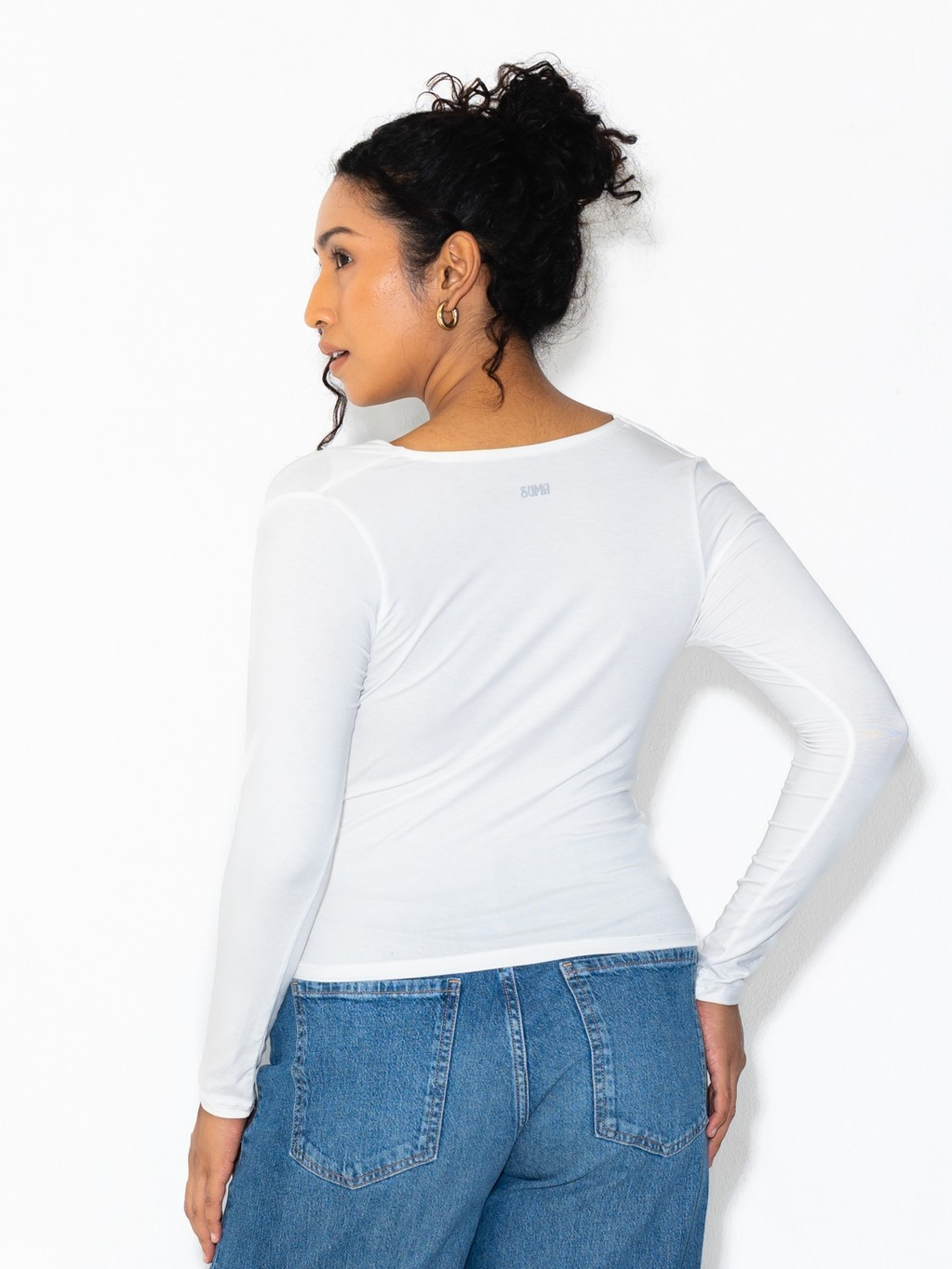 SUMA Flow Cowlneck Fitted T-Shirt Longsleeve - Atasan Kaos Lengan Panjang Wanita