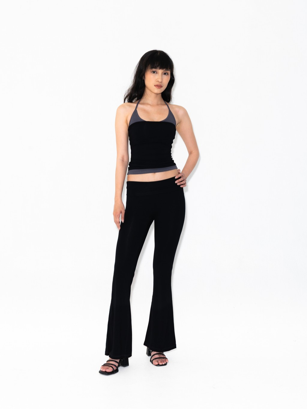 SUMA Verge Fold Flared Legging Pants - Celana Yoga Legging Wanita