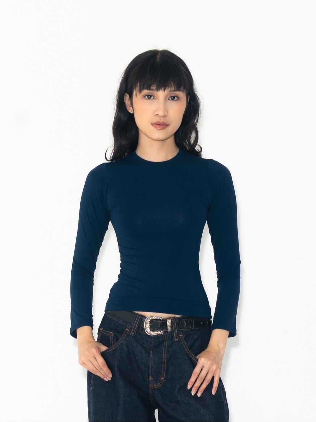 SUMA Nova Longsleeve Fitted T-Shirt - Atasan Kaos Lengan Panjang Wanita