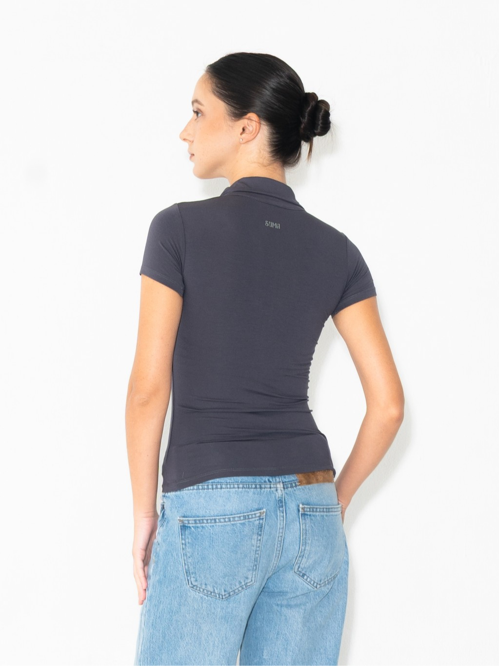 SUMA Solene Polo Fitted T-Shirt - Atasan Kerah Lengan Pendek Wanita