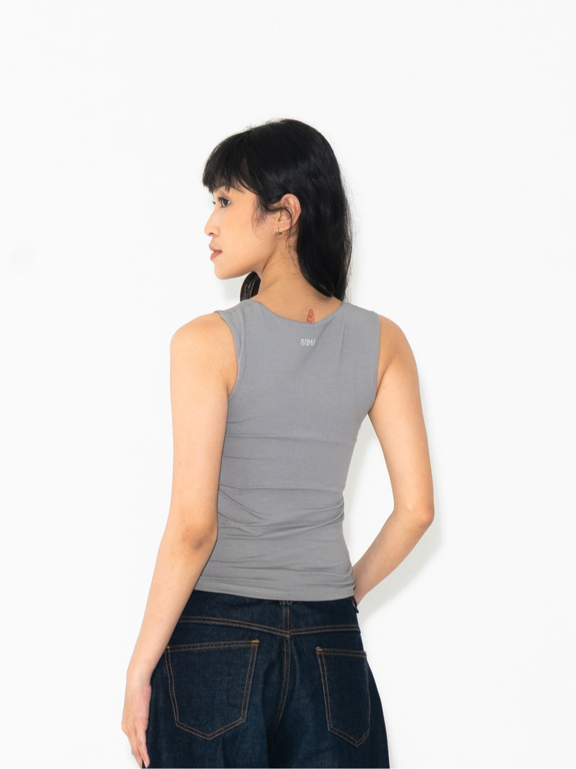 SUMA Halo Wide Neck Top Fitted - Atasan Tanktop Wanita