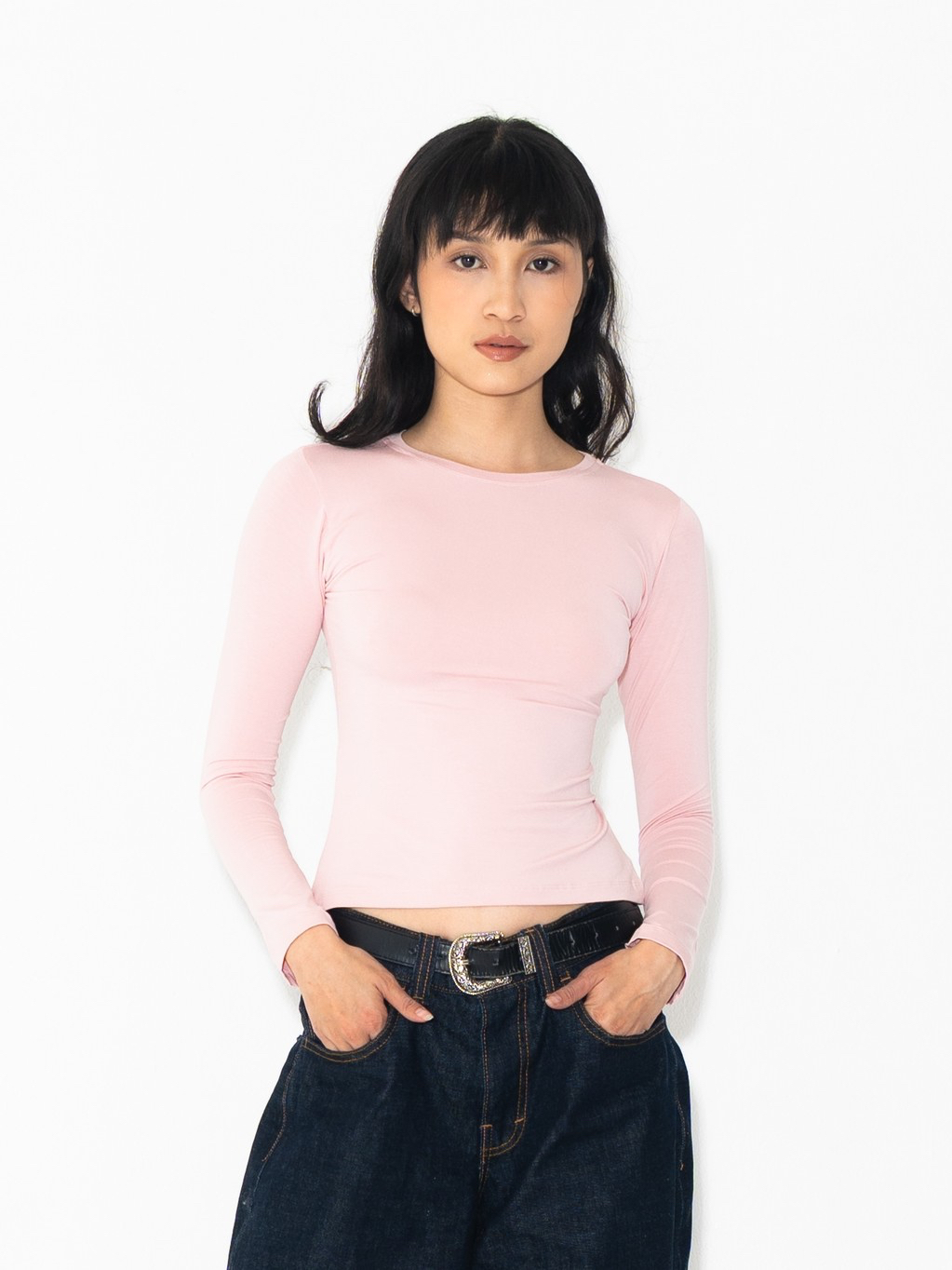 SUMA Nova Longsleeve Fitted T-Shirt - Atasan Kaos Lengan Panjang Wanita