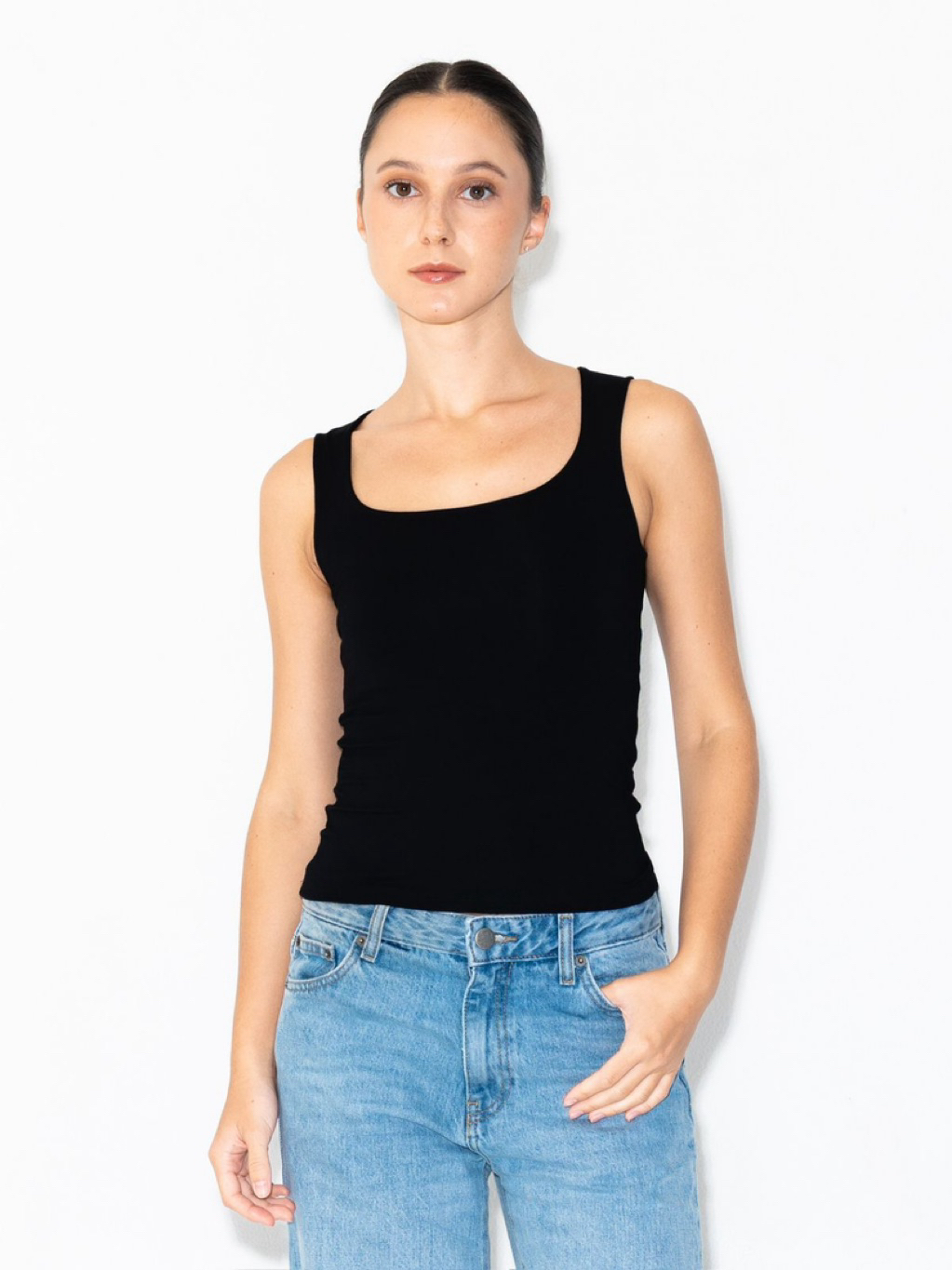 SUMA Halo Wide Neck Top Fitted - Atasan Tanktop Wanita