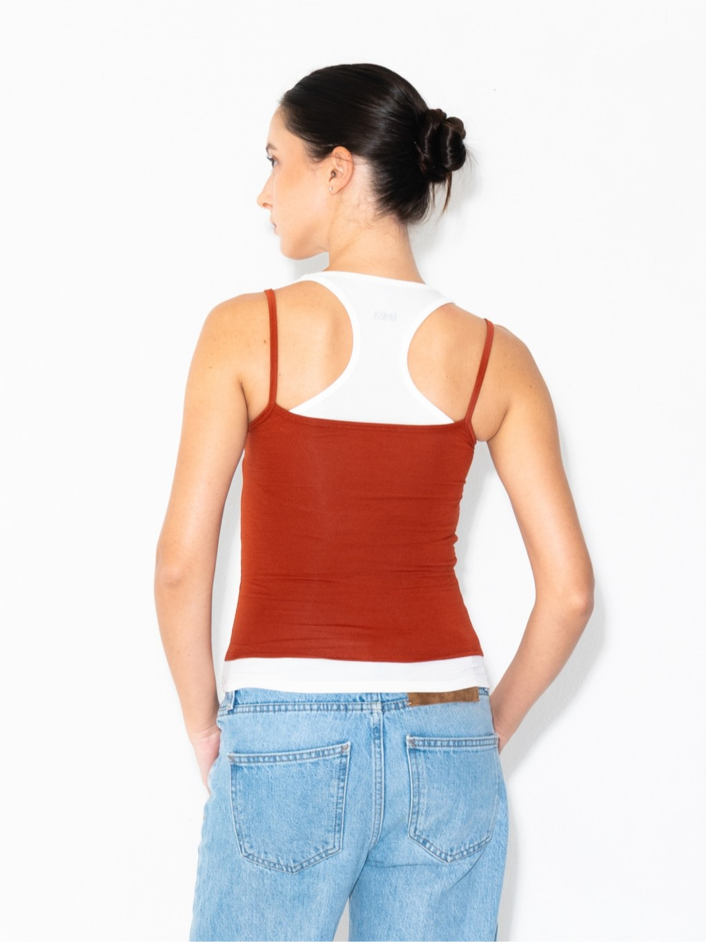SUMA Twinhue Tanktop Layered Fitted - Atasan Kaos Tanpa Lengan Wanita