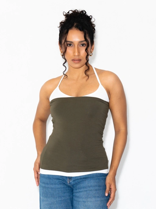 SUMA Hush Tube-Halter Top Layered Fitted - Atasan Tanktop Kemben Wanita