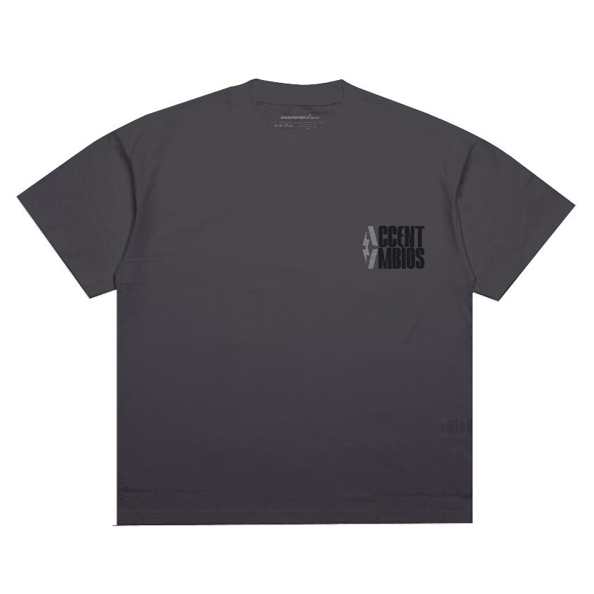 AccentAmbios Boxy Oversized T-Shirt STFU Dark Gray Unisex - Cotton Combed 20s