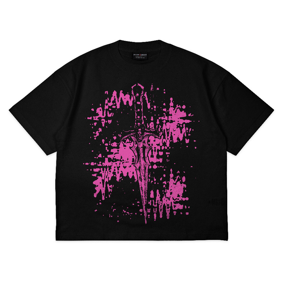 AccentAmbios Kaos Boxy Oversized Sword Black - Cotton Combed 20s