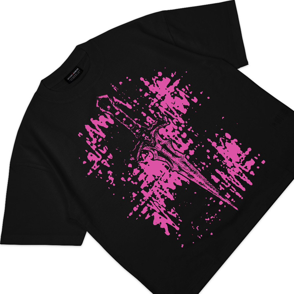 AccentAmbios Kaos Boxy Oversized Sword Black - Cotton Combed 20s