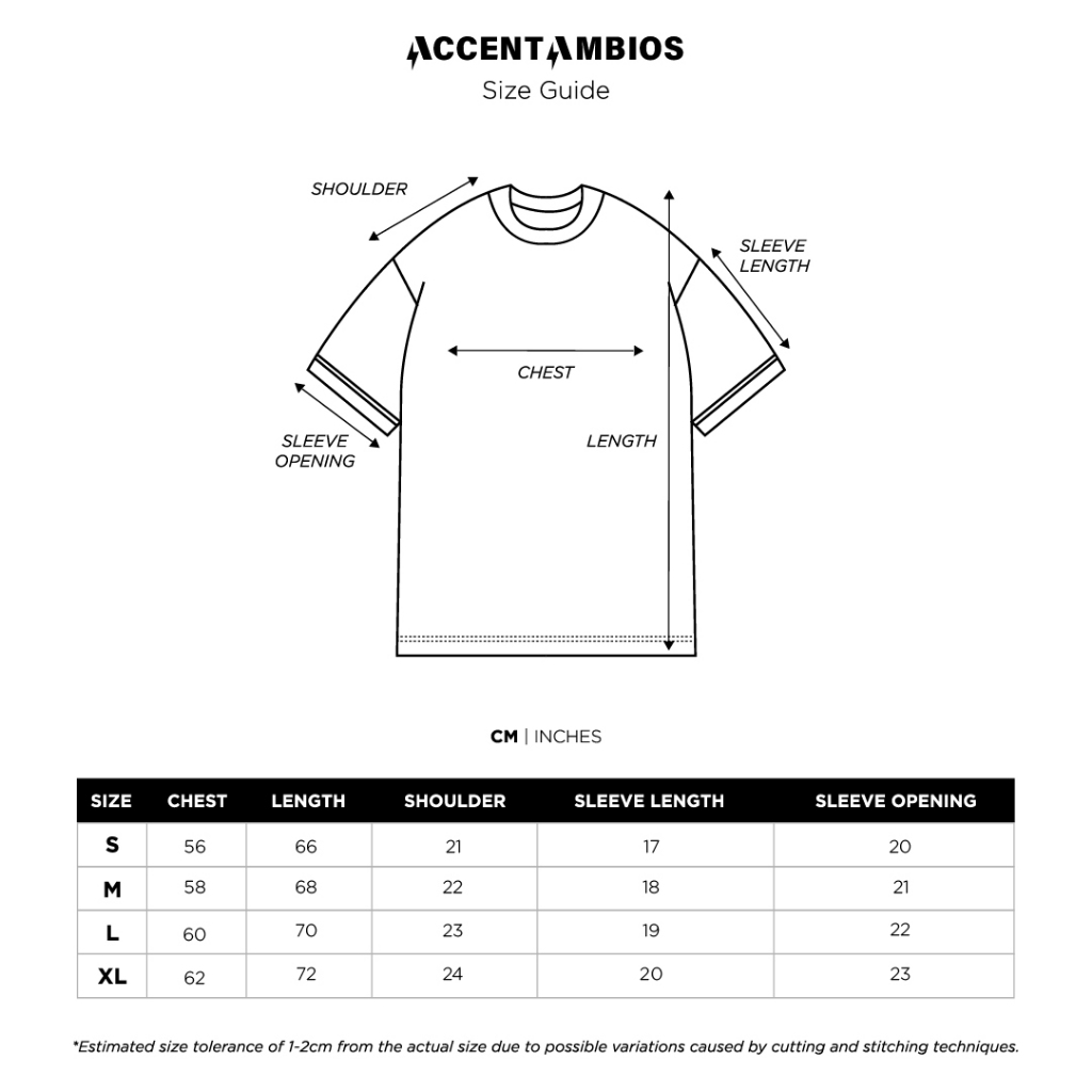 AccentAmbios Boxy Oversized Double Sleeve Tshirt Heart Speak Silence Black Unisex - Cotton Combed 20s