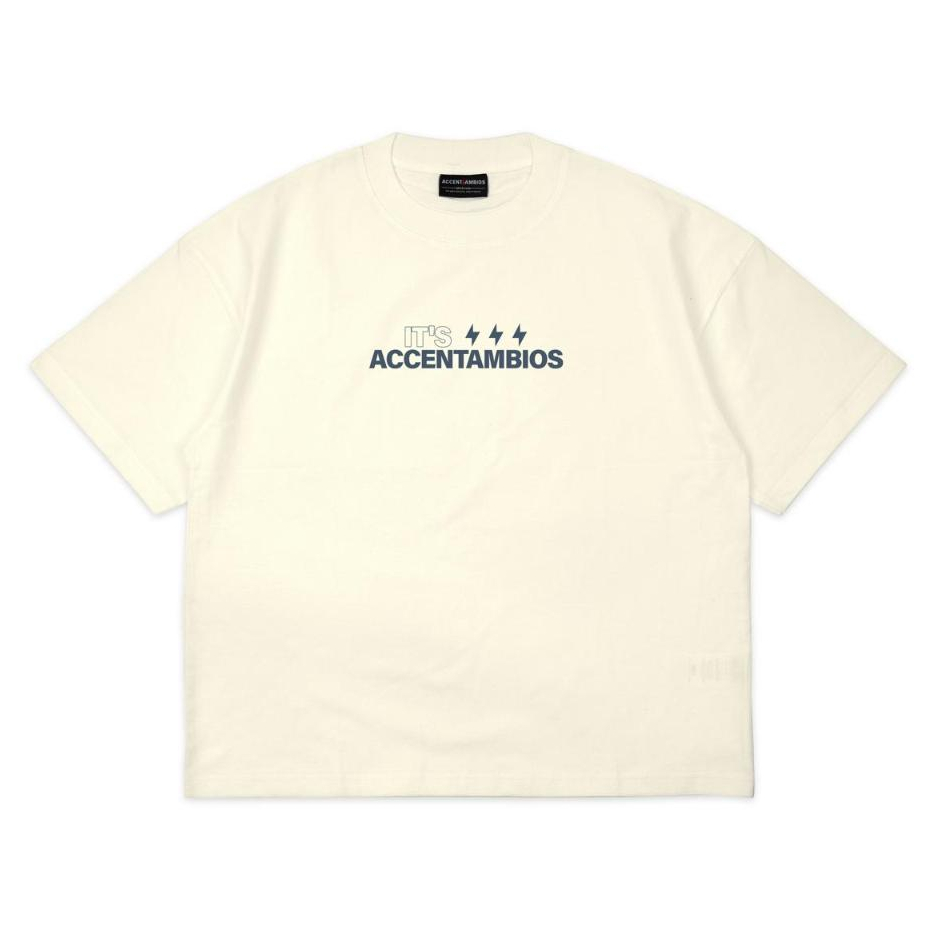 AccentAmbios -  Boxy Oversized Tshirt Make Money Make Friend Cream Unisex  - Cotton Combed 20s
