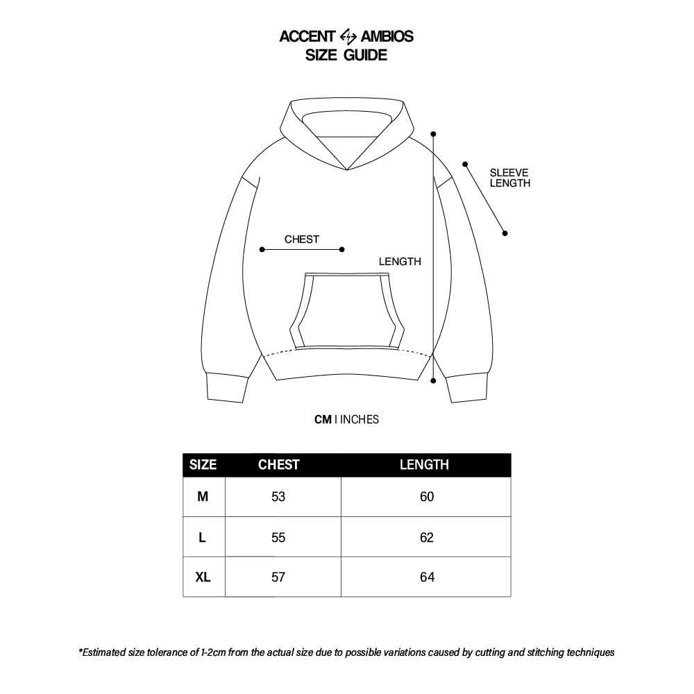 AccentAmbios Emptiness Vintage Washed Hoodie 330 Gsm