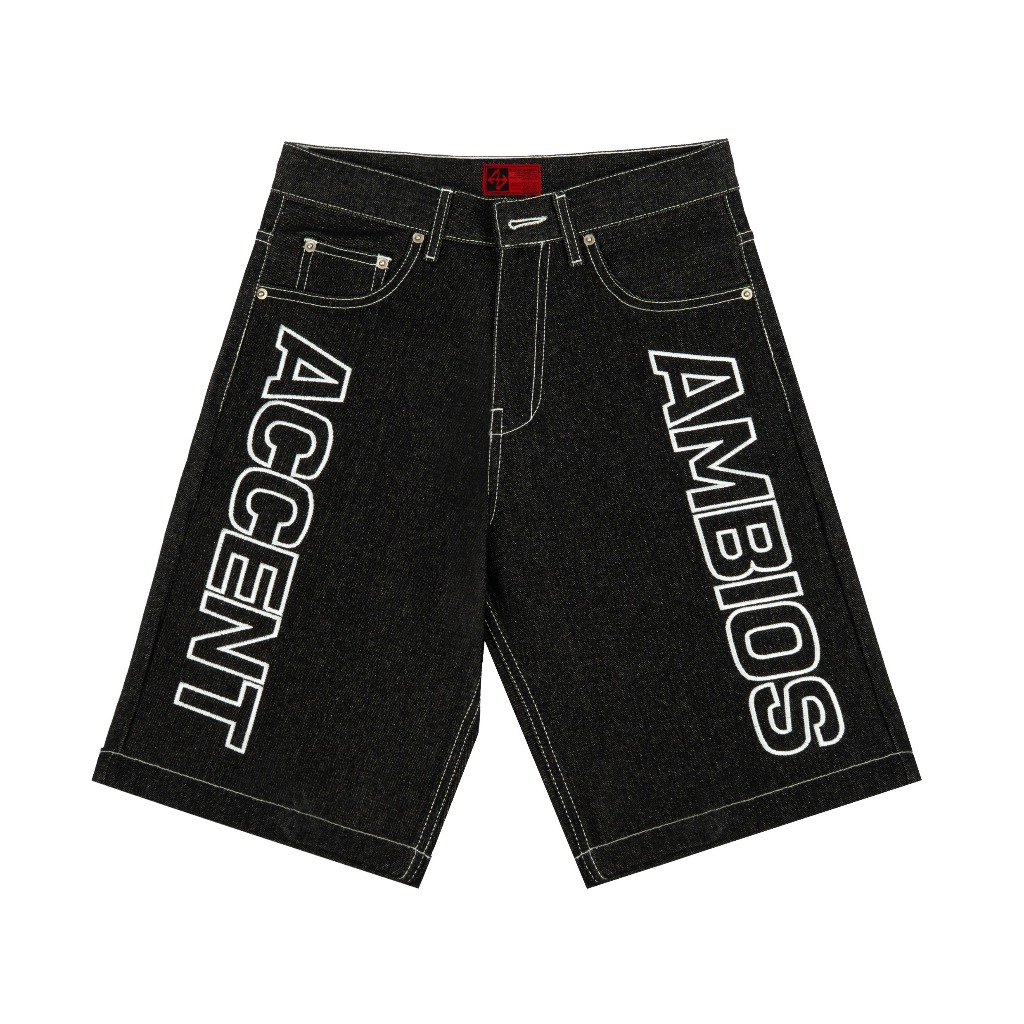 AccentAmbios Jorts Unisex Sable Denim Black Denim
