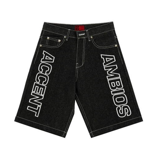 AccentAmbios Jorts Unisex Sable Denim Black Denim