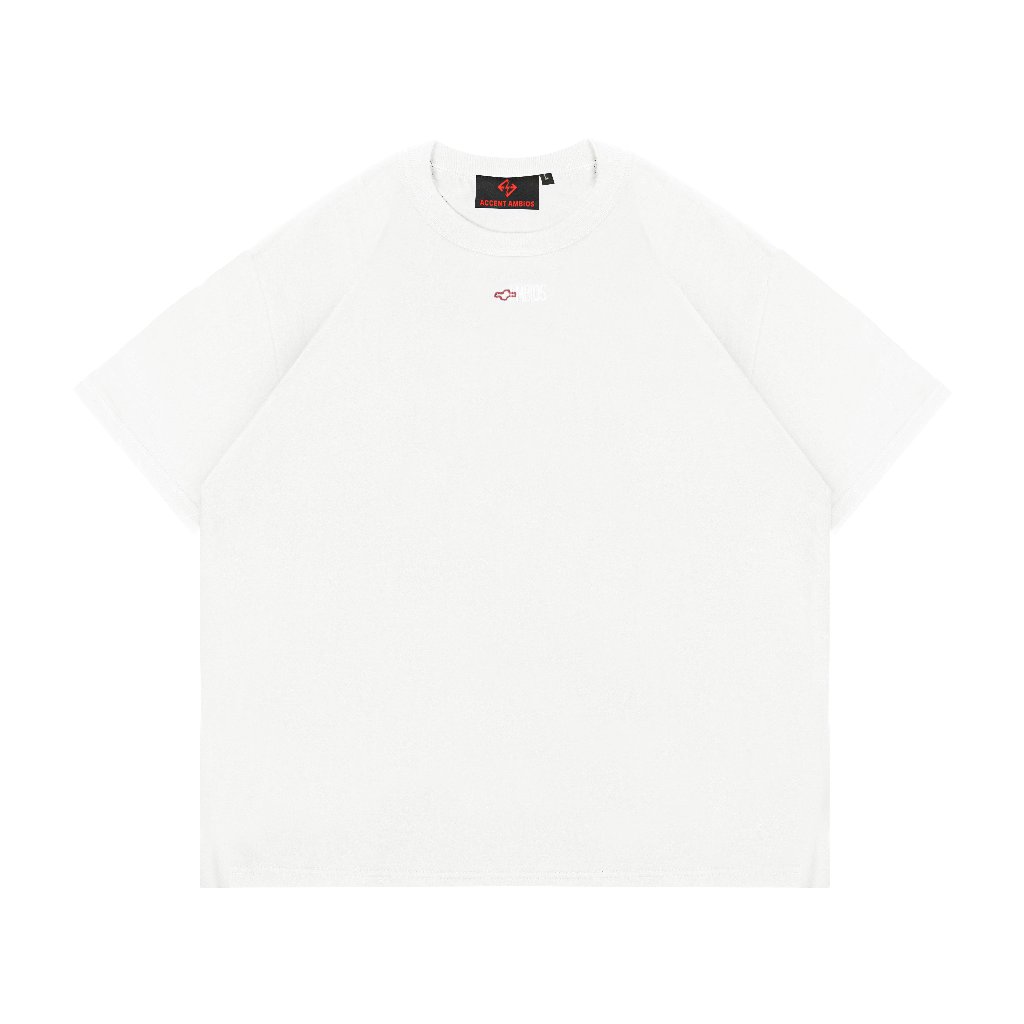 AccentAmbios Fitted Tee Unisex 30s Blank White Cotton 30s
