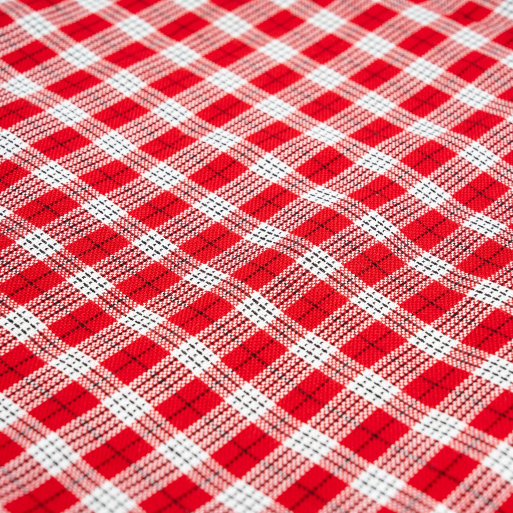 AccentAmbios Kemeja Boxy Unisex Cherries Plaid Shirt Plaid Fabric