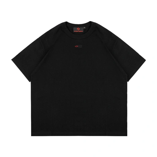 AccentAmbios Fitted Tee Unisex 16s Blank Black Cotton 16s