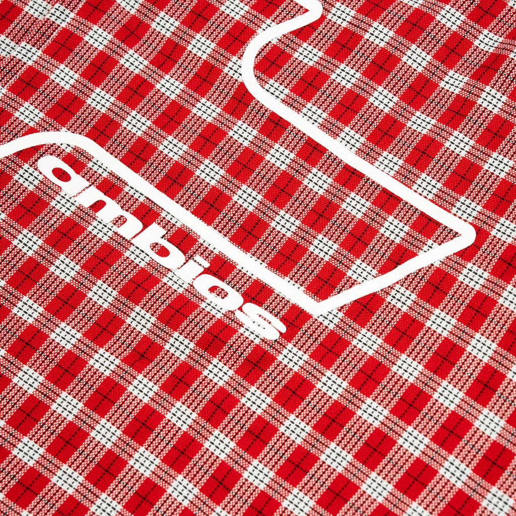 AccentAmbios Kemeja Boxy Unisex Cherries Plaid Shirt Plaid Fabric