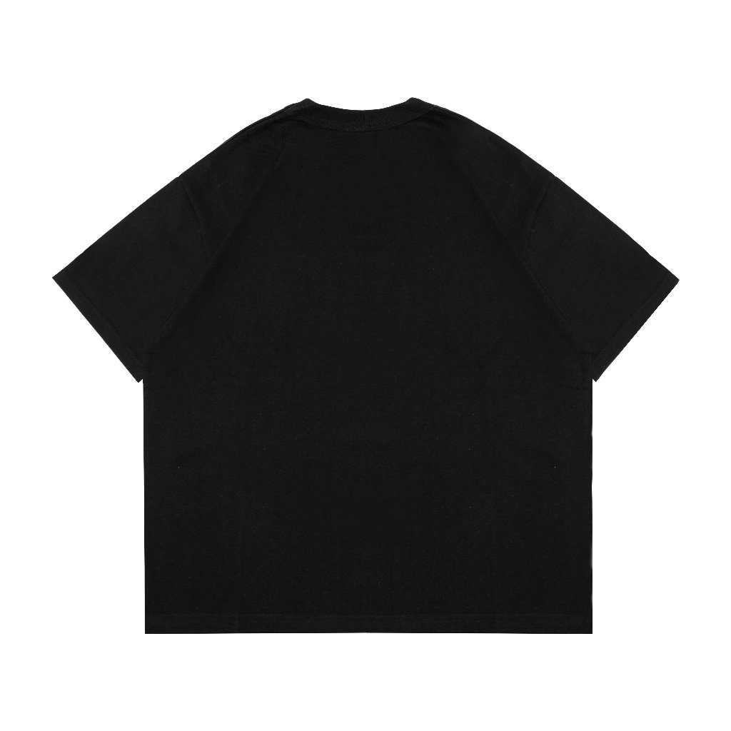 AccentAmbios Fitted Tee Unisex 30s Blank Black Cotton 30s