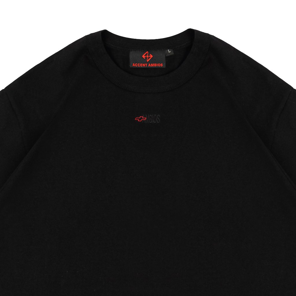 AccentAmbios Fitted Tee Unisex 16s Blank Black Cotton 16s